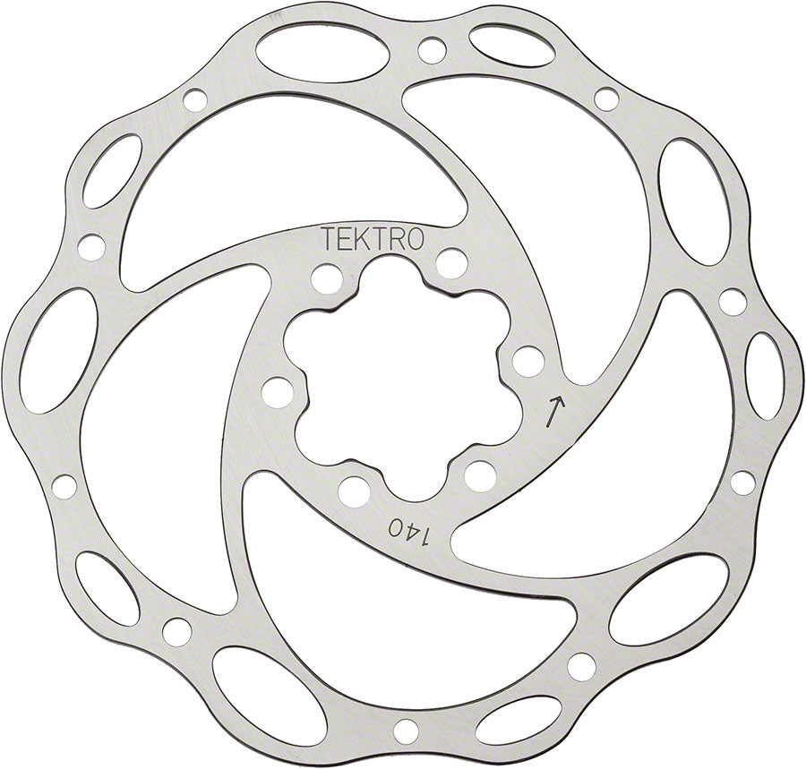 Tektro Lyra Cross Disc Brake Rotor - 140mm 6-Bolt Silver