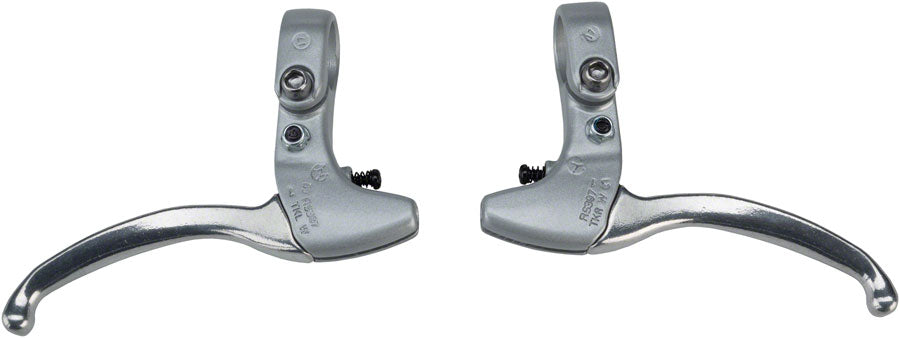 Tektro CL332RS 3-Finger Alloy Linear Pull Brake Lever Set Silver