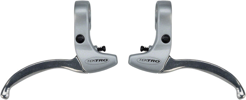 Tektro CL332RS 3-Finger Alloy Linear Pull Brake Lever Set Silver