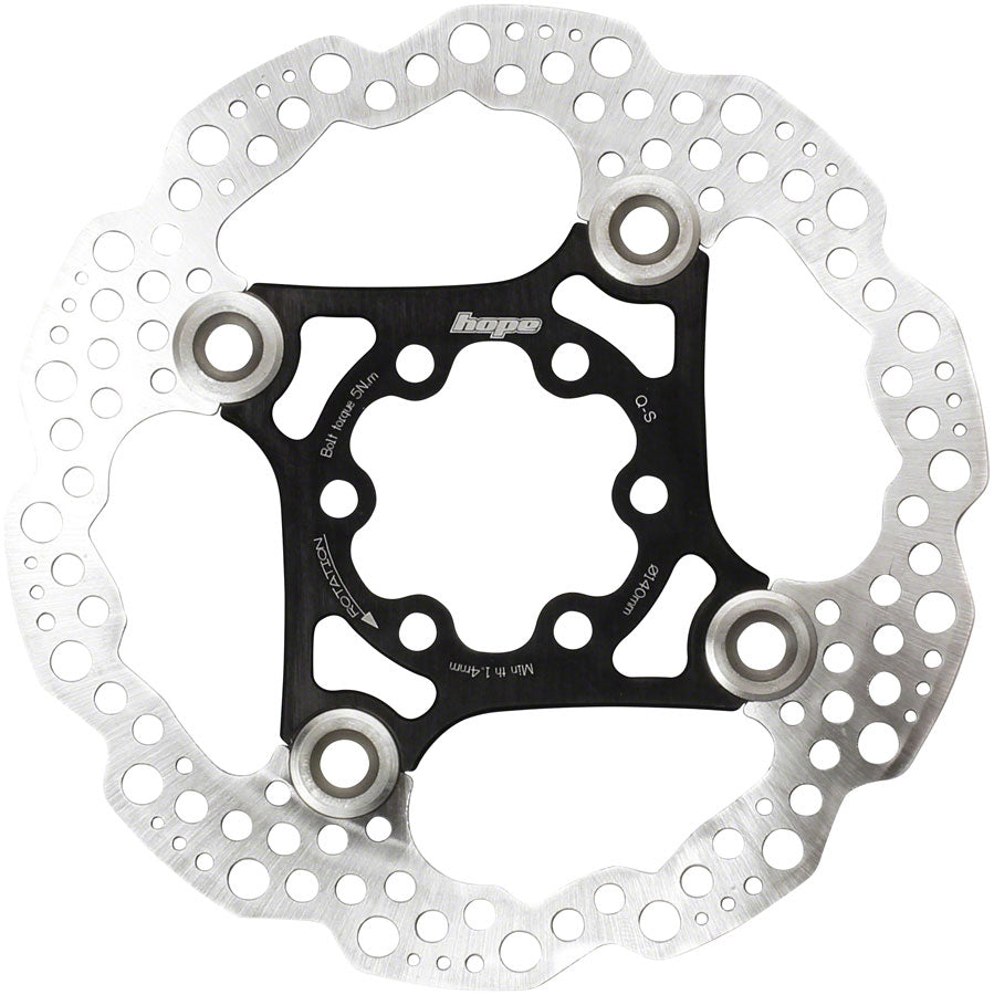 Hope Floating Disc Brake Rotor - 180mm 6-Bolt Black