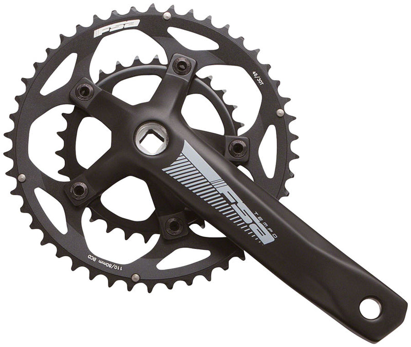 Full Speed Ahead Tempo Crankset - 165mm 10/11-Speed 46/30t JIS Spindle Interface BLK