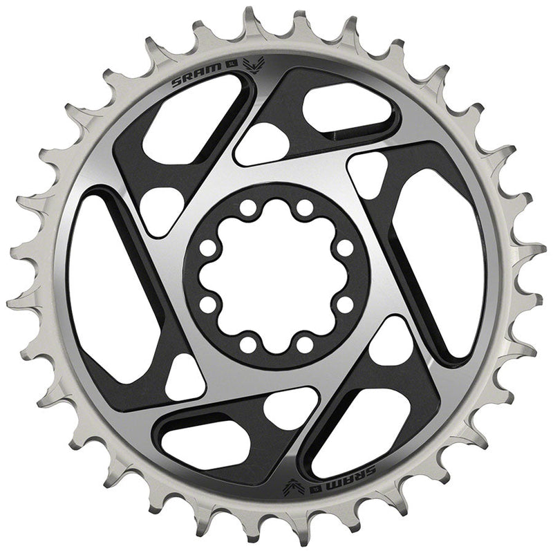 SRAM XX SL Eagle T-Type Direct Mount Chainring - 32t 12-Speed 8-Bolt Direct Mount 3mm Offset Aluminum BLK/Silver D1 - Open Box, New