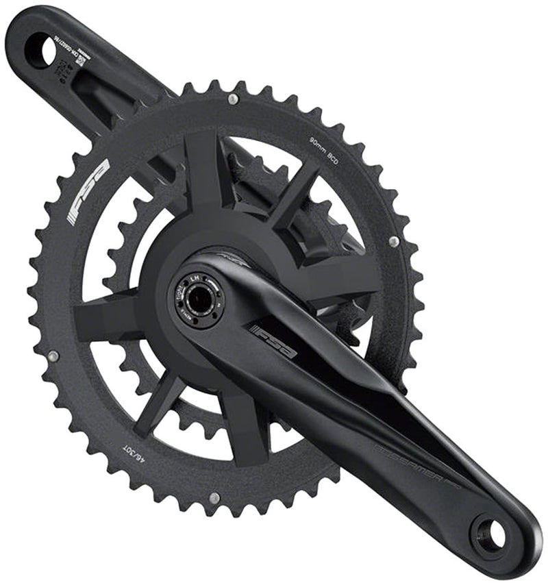 Full Speed Ahead Gossamer Pro AGX+ 2x Crankset  - 175mm 11-Speed 46/30t DM/90 BCD 24mm MegaExo Spindle N11 BLK