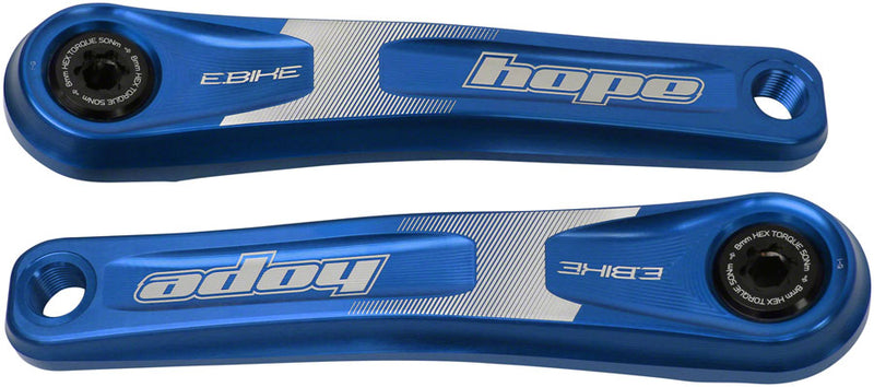 Hope Ebike Crank Arm Set - 155mm ISIS Specialized Offset Blue