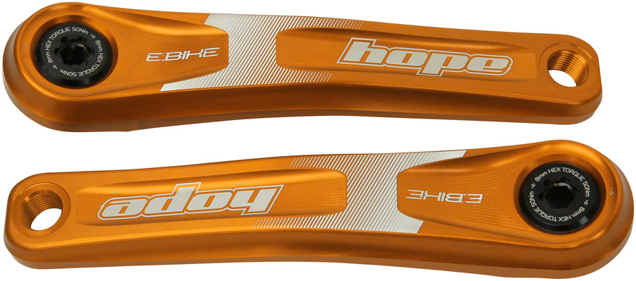 Hope Ebike Crank Arm Set - 165mm ISIS Standard Offset Orange