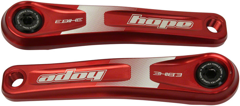 Hope Ebike Crank Arm Set - 155mm ISIS Standard Offset Red