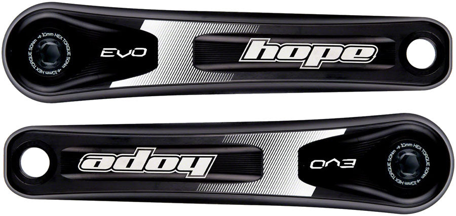 Hope Evo Crankset - 165mm Direct Mount 30mm Spindle For 135/142/141/148mm Rear Spacing BLK