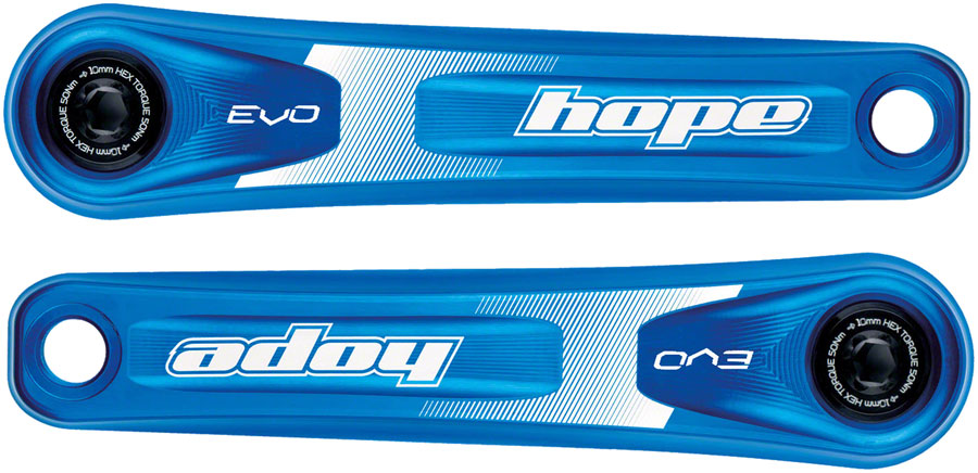 Hope Evo Crankset - 170mm Direct Mount 30mm Spindle For 135/142/141/148mm Rear Spacing Blue