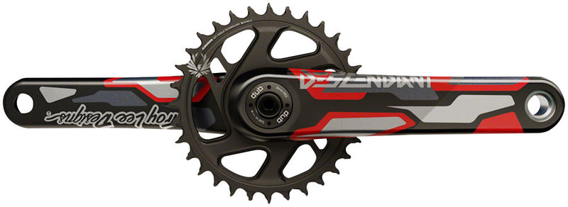 TruVativ Descendant Troy Lee Designs CoLab Carbon Crankset - 175mm 12-Speed 32t Direct Mount DUB Spindle Interface Red