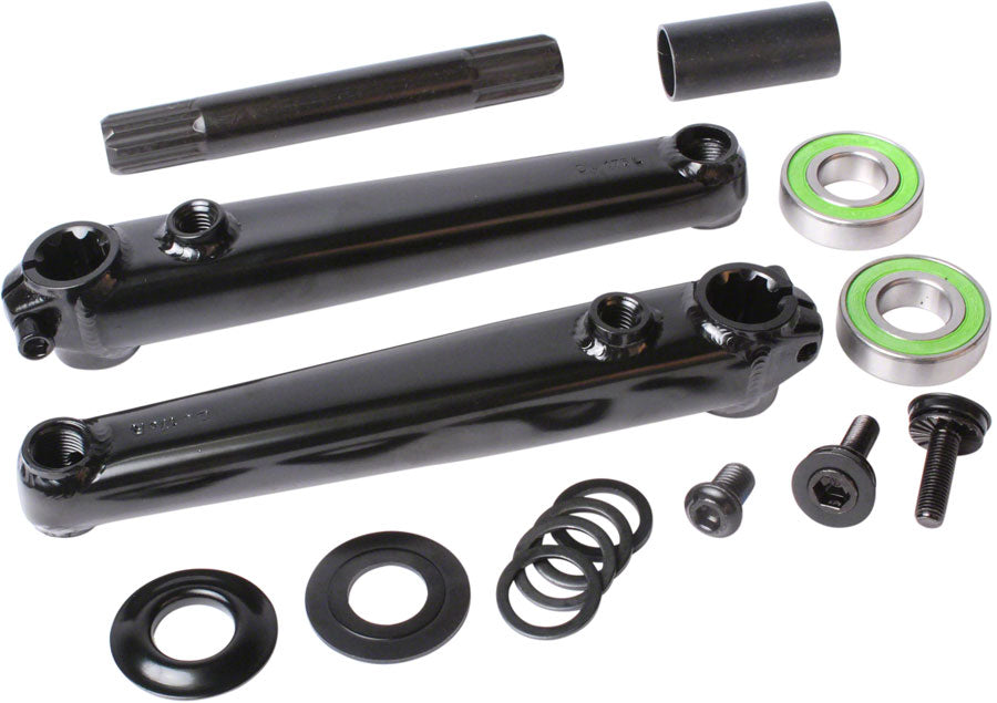 Sunday Saker V2 3-Piece Crankset - 155mm Right Hand/Left Hand Drive 19mm Mid Bottom Bracket BLK