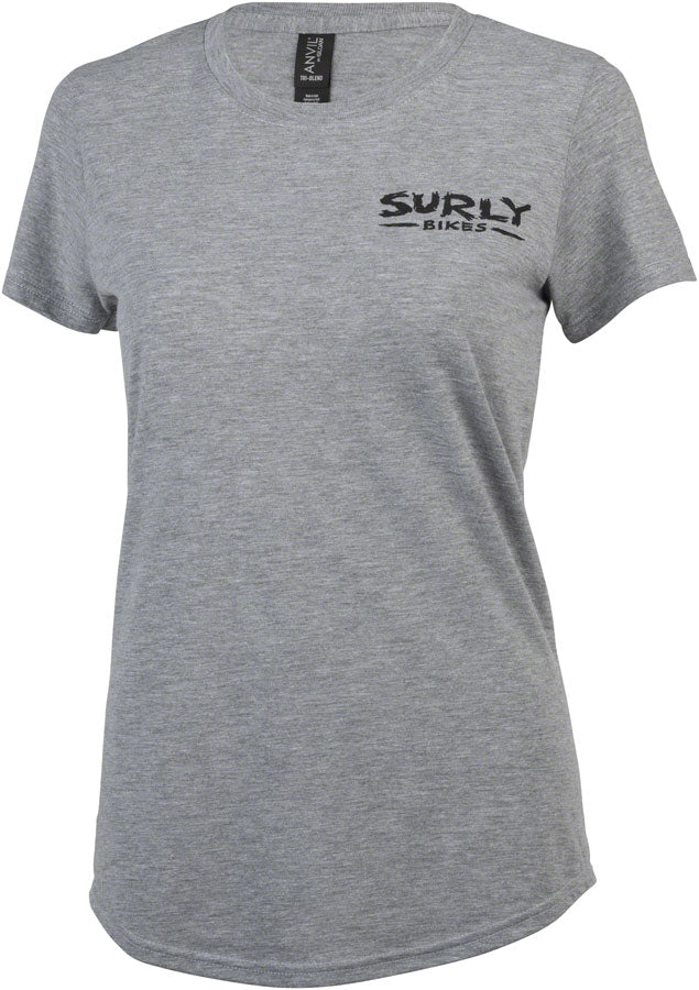 Surly The Ultimate Frisbee Womens T-Shirt - Gray Medium