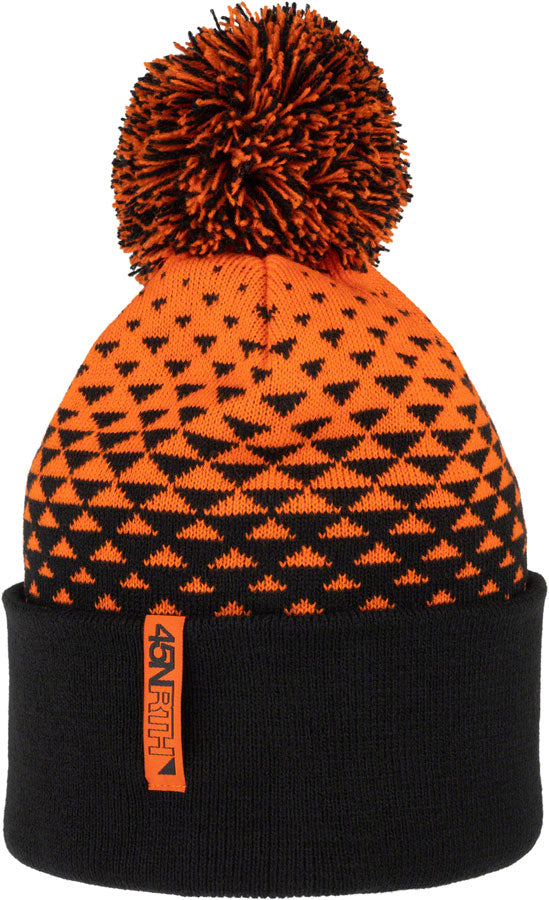 45NRTH Last Light Pom Hat - Orange/Black One Size