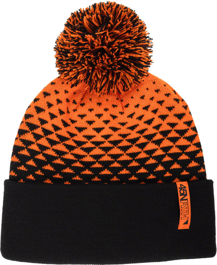 45NRTH Last Light Pom Hat - Orange/Black One Size