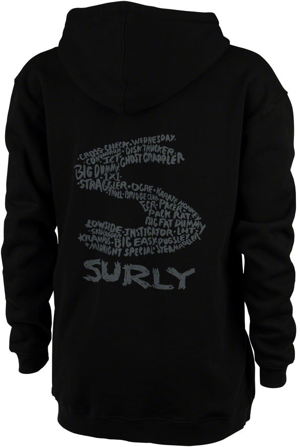 Surly Steel Consortium Zip-Up Hoodie - Black Unisex X-Large