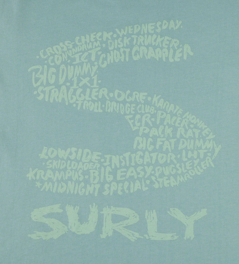 Surly Steel Consortium Womens T-Shirt - Dusty Blue Small