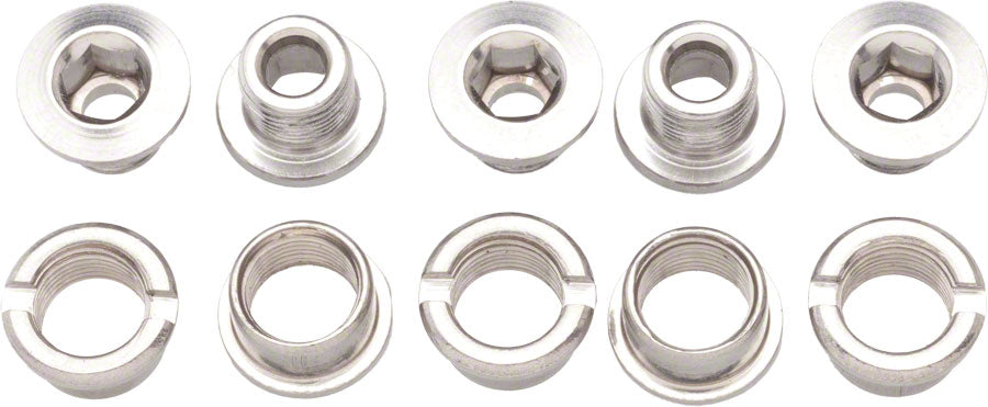 Problem Solvers Single Chainring Bolts Silver Stainless