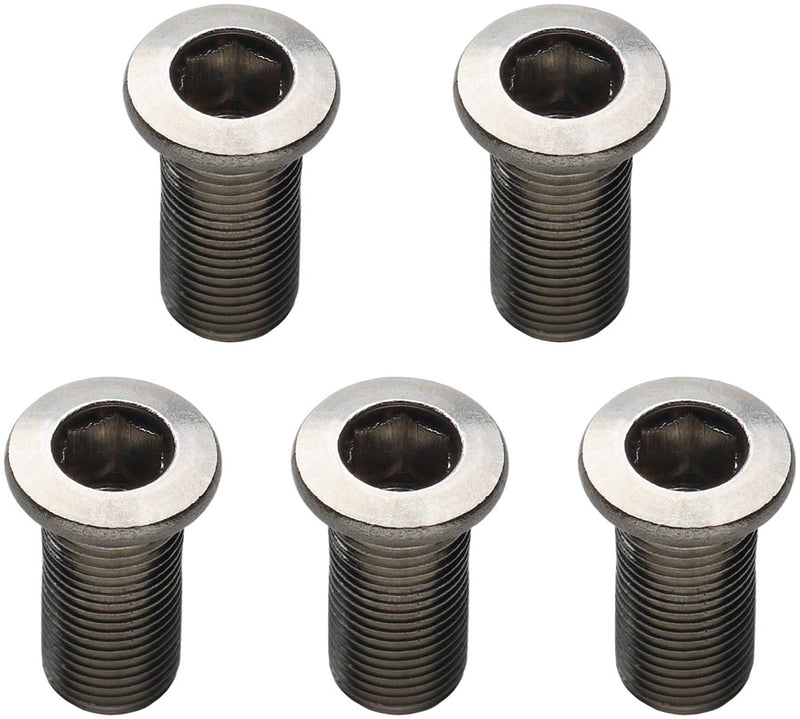 Problem Solvers 16mm Inner Chainring Bolts Silver Stainless Steel