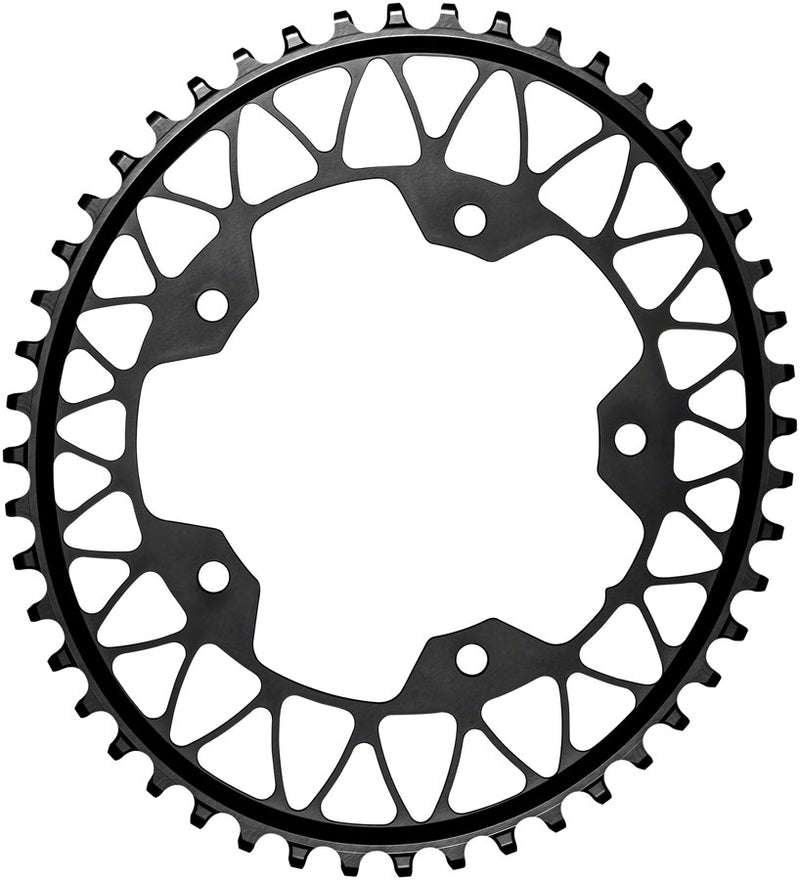 absoluteBLACK Oval 110 BCD Gravel Chainring - 46t 110 BCD 5-Bolt Narrow-Wide BLK