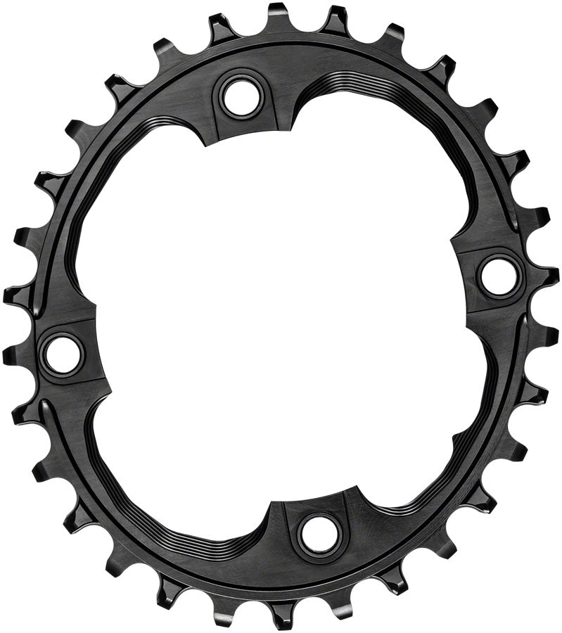 ABSOLUTEBLACK OVAL 94 BCD CHAINRING - 32T, 94 BCD, 4-BOLT, NARROW-WIDE, BLACK