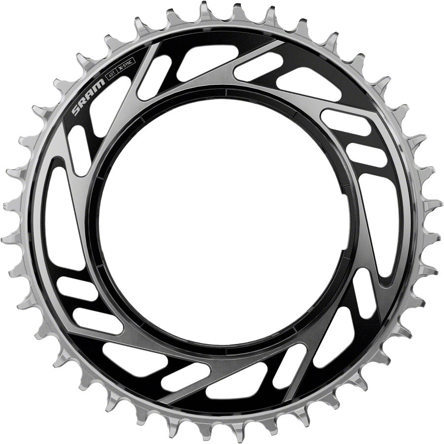 SRAM RED XPLR X-Sync Thread Mount Chainring -  40t 12/13-Speed Thread Mount For RED XPLR AXS PM Spider 6.5mm Offset BLK/Silver E1