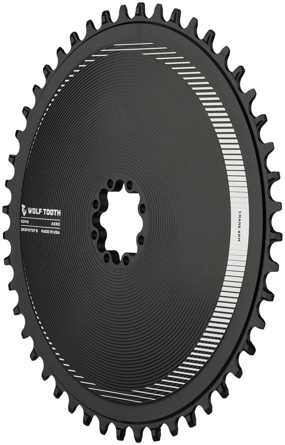 Wolf Tooth Aero Direct Mount Chainring - 50t Direct Mount SRAM 8-Bolt Drop-Stop B BLK