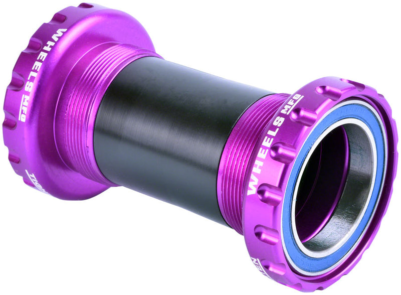 Wheels Manufacturing BSA Bottom Bracket - DUB Spindle ABEC 3 Purple