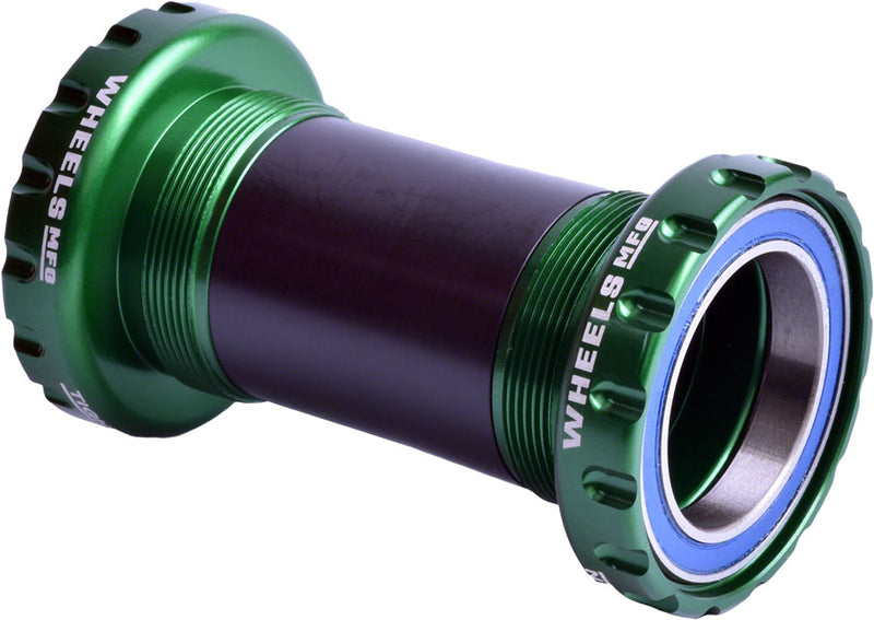 Wheels Manufacturing BSA Bottom Bracket - DUB Spindle ABEC 3 Green