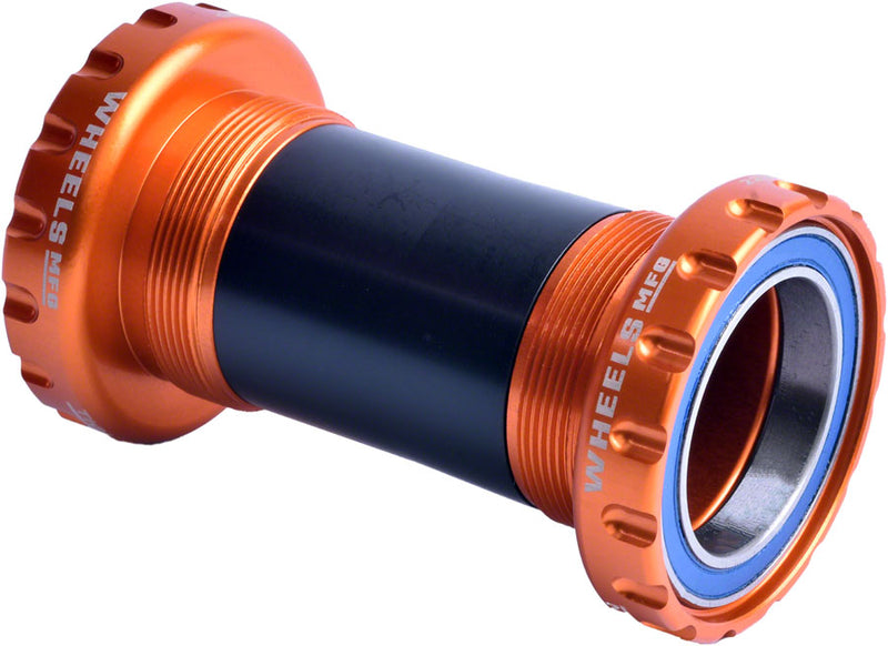 Wheels Manufacturing BSA 30 Bottom Bracket - English BSA Frame Interface ABEC-3 Bearings For 30mm Spindle Orange