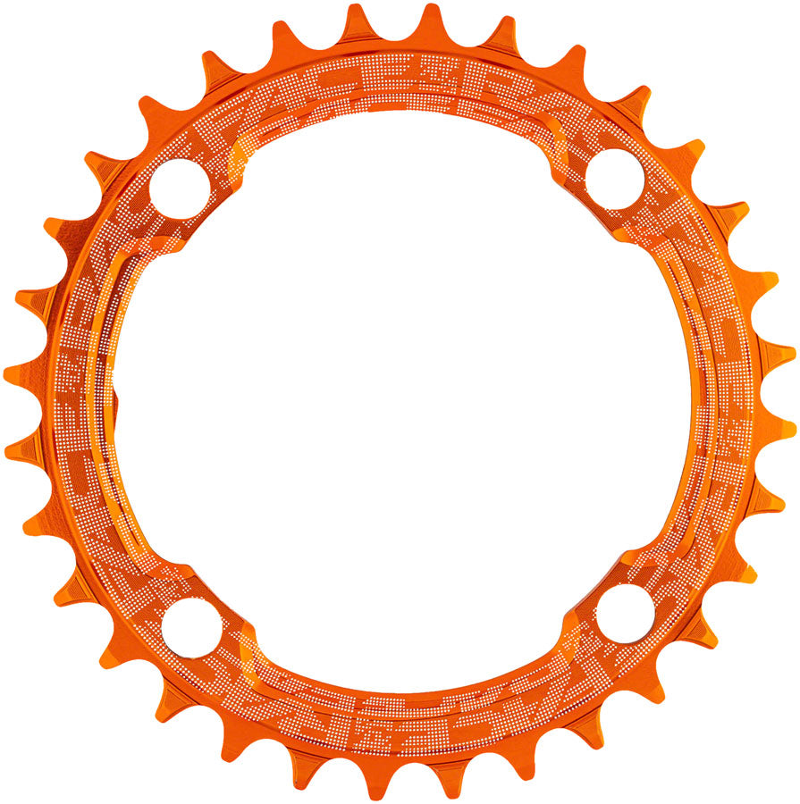 RaceFace 1x Narrow Wide Chainring - 36t 104 BCD 10-12 Speed 7075 Aluminum Orange