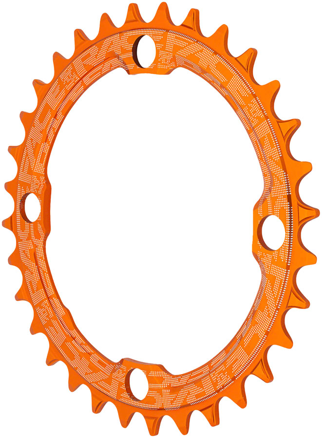 RaceFace 1x Narrow Wide Chainring - 36t 104 BCD 10-12 Speed 7075 Aluminum Orange