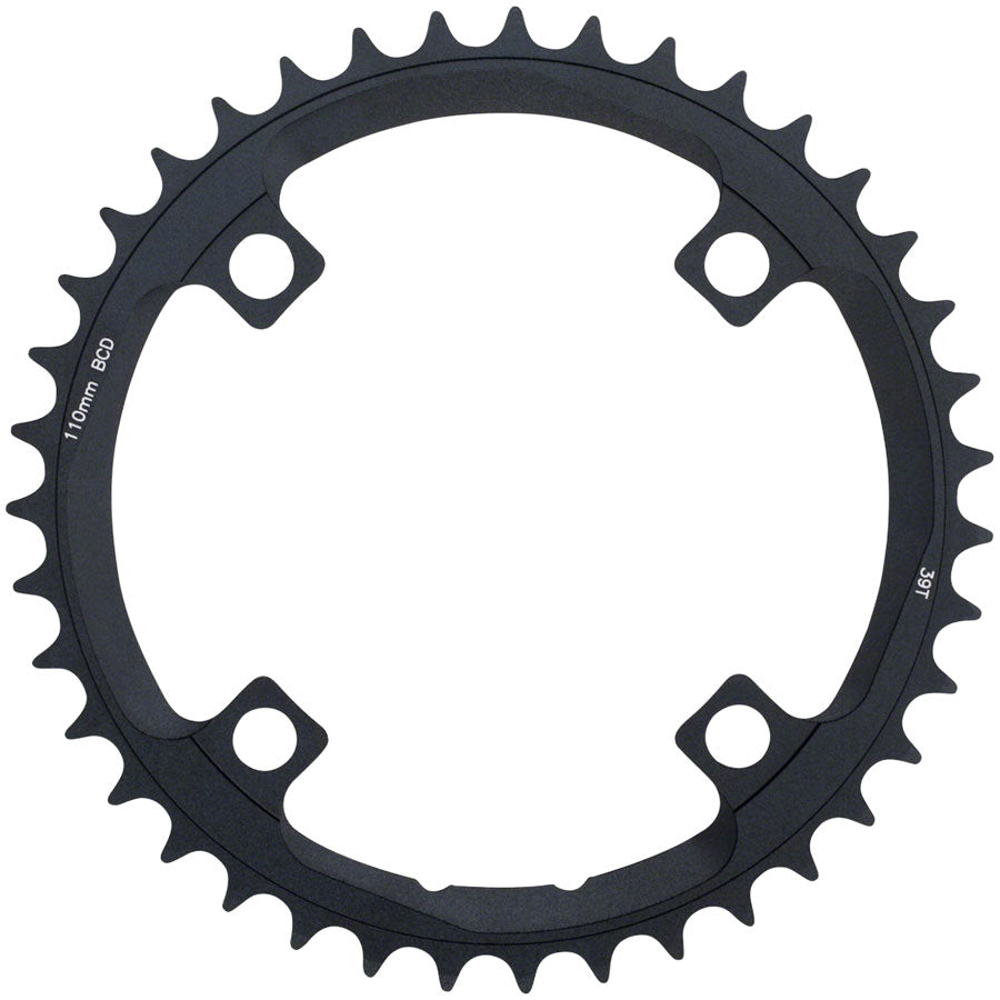 Full Speed Ahead Super ABS Road Chainring - 39t 110 BCD 4-Bolt Aluminum N10/N11 BLK