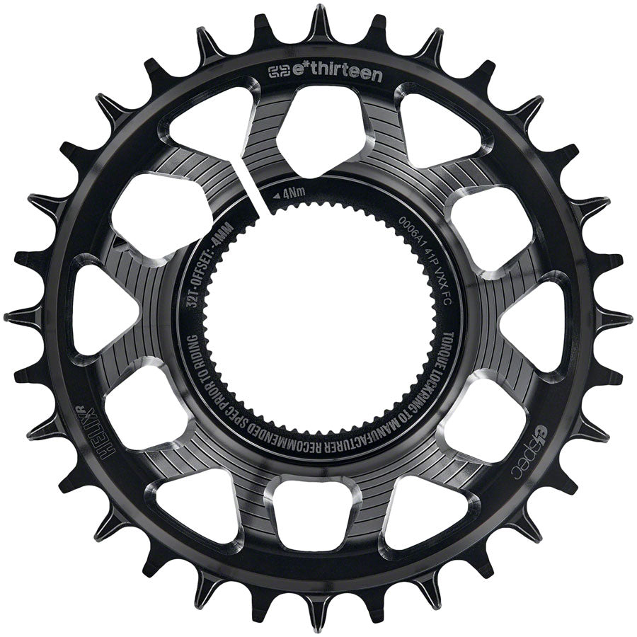 e*thirteen Helix Race e*spec  Chainring - Kenevo/Levo SL 1.1 -4mm offset 32T 11/12 Speed BLK