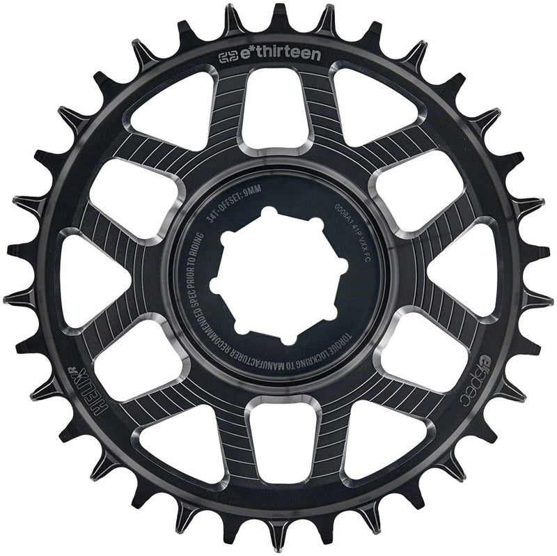 e*thirteen Helix Race e*spec  Chainring - Turbo Levo 2.1/2.2 9mm offset 34T 11/12 Speed BLK