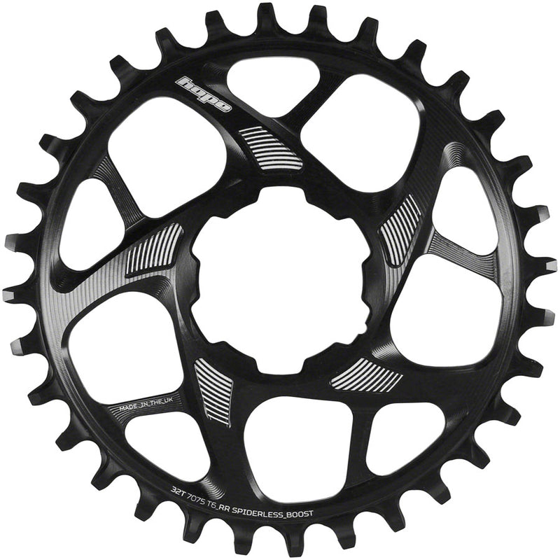 Hope Spiderless Retainer Chainring - 32t Boost Hope Direct Mount R22 Black