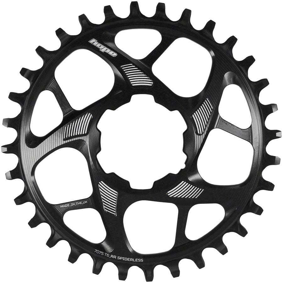 Hope Spiderless Retainer Chainring - 36t Hope Direct Mount R22 Black