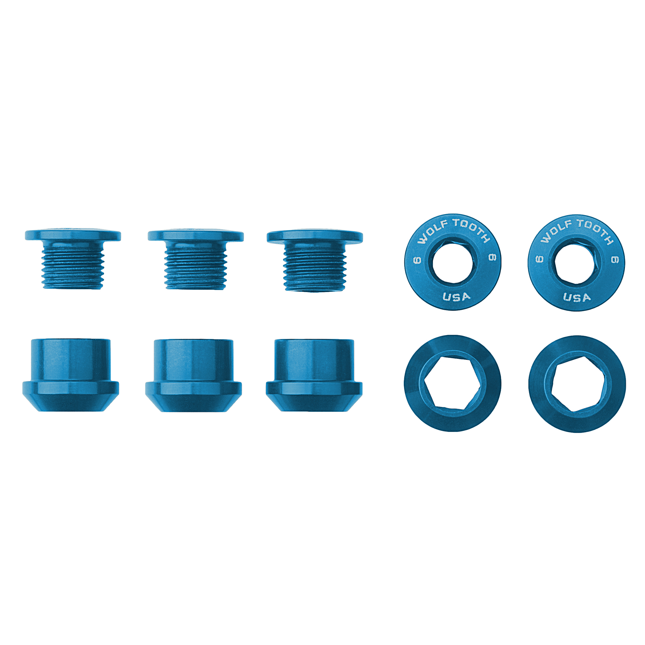 Set of 5 Chainring Bolts+Nuts for 1X