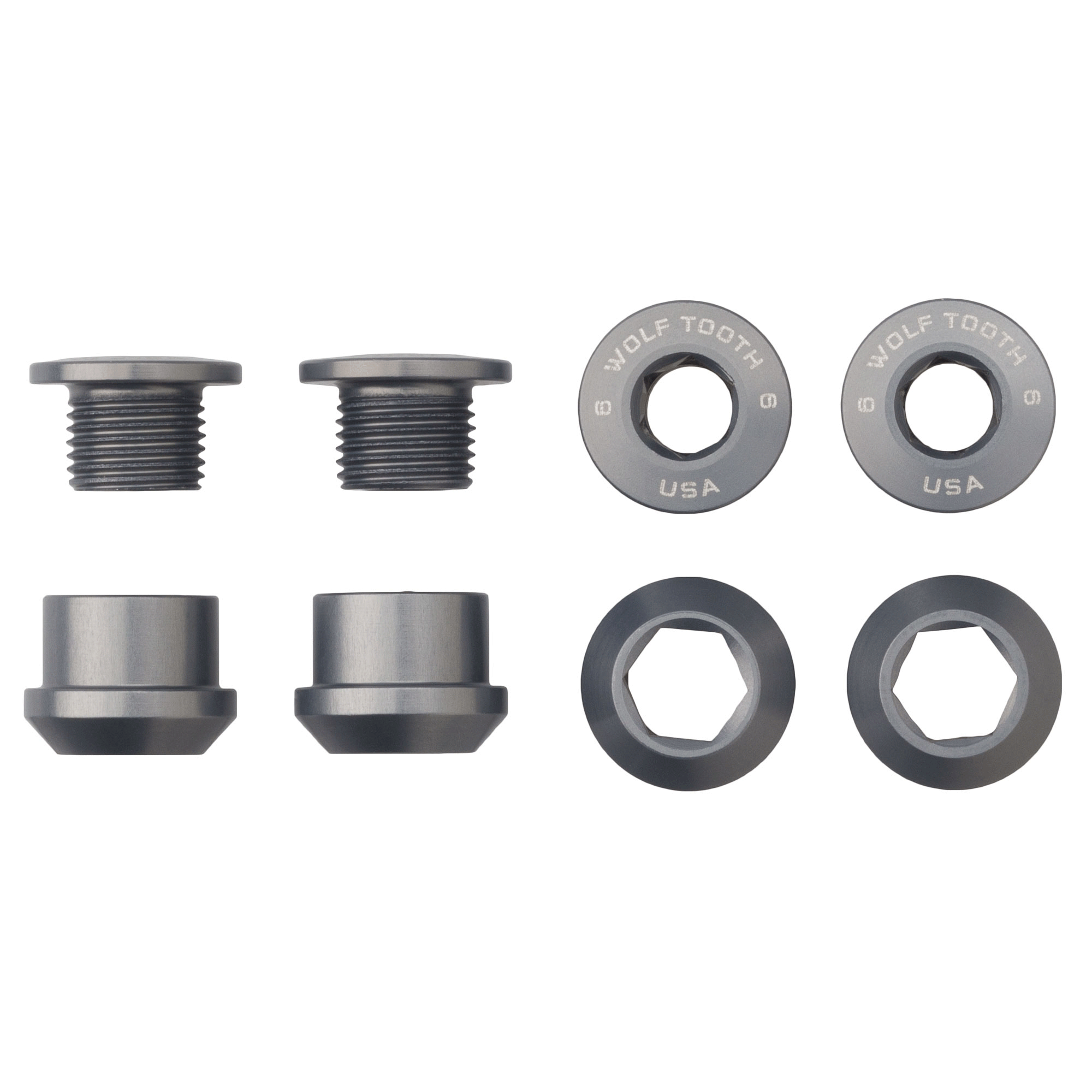 Set of 4 Chainring Bolts+Nuts for 1X