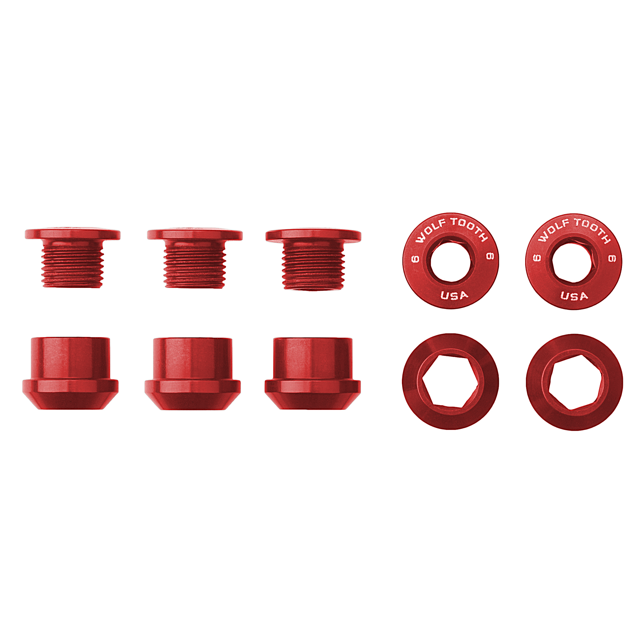 Set of 5 Chainring Bolts+Nuts for 1X