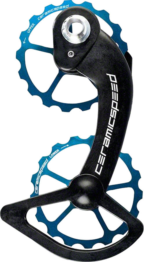 CeramicSpeed SRAM eTap Oversized Pulley Wheel System Coated Alloy Pulley Carbon Cage Limited Edition Blue