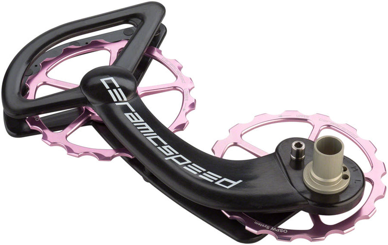 CeramicSpeed Shimano 10/11-speed Oversized Pulley Wheel System Alloy Pulley Carbon Cage Limited Edition Pink