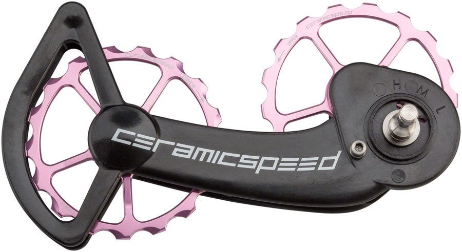 CeramicSpeed SRAM eTap Oversized Pulley Wheel System Alloy Pulley Carbon Cage Limited Edition Pink