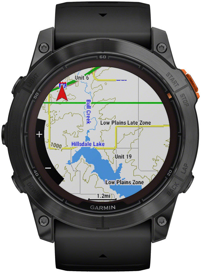 Garmin fenix 7X Pro Solar Smartwatch - 51mm Slate Gray Case Black Band