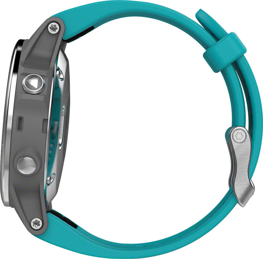 Garmin Fenix 5S Multisport GPS Watch: Silver/Turquoise