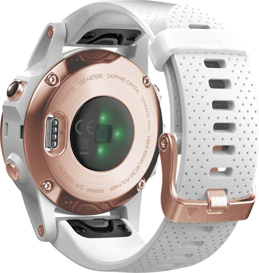 Garmin Fenix 5S Sapphire GPS Watch: Rose Gold/White