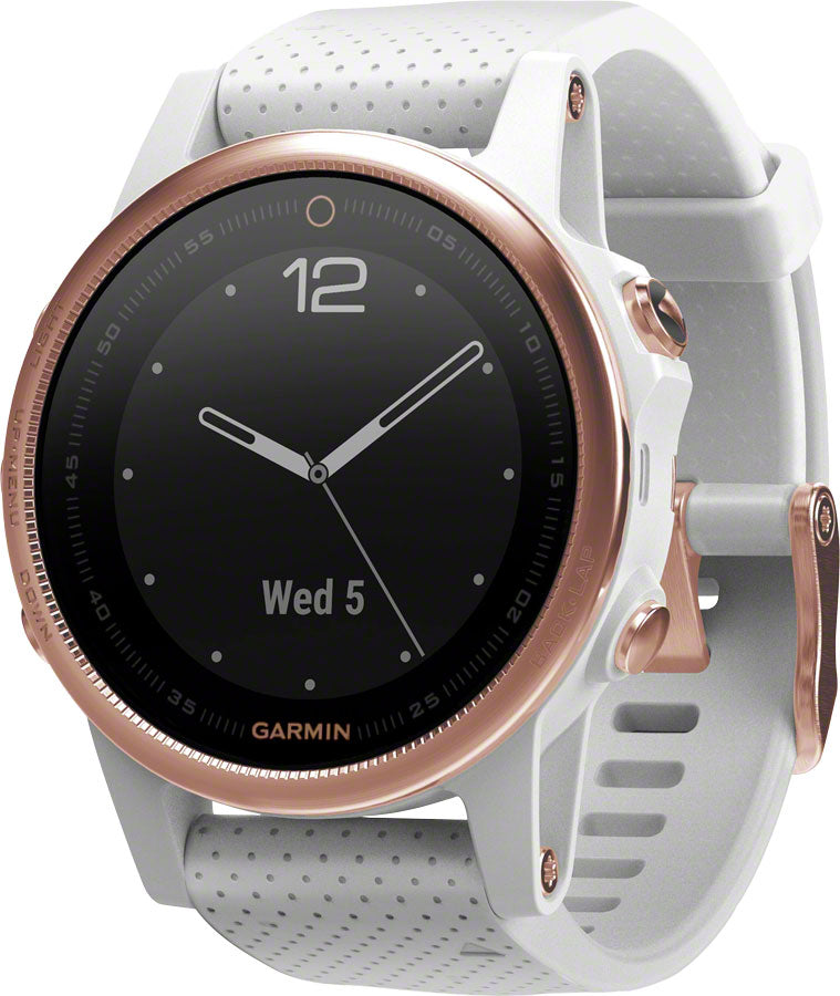 Garmin Fenix 5S Sapphire GPS Watch: Rose Gold/White