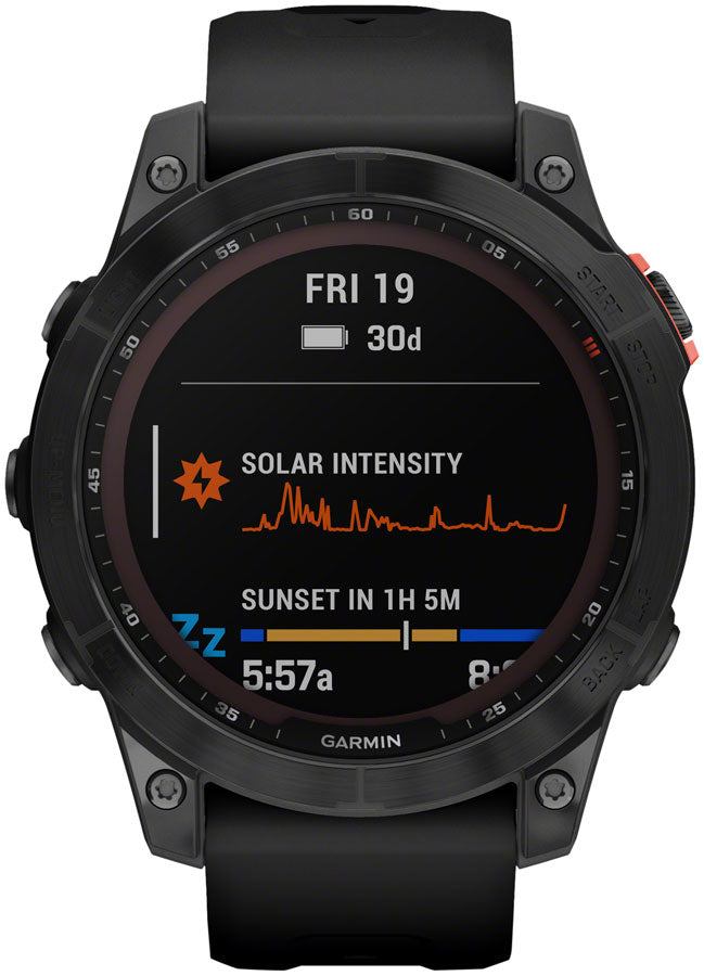 Garmin fēnix 7 Solar GPS Smartwatch - 47mm Slate Gray Case Black Band