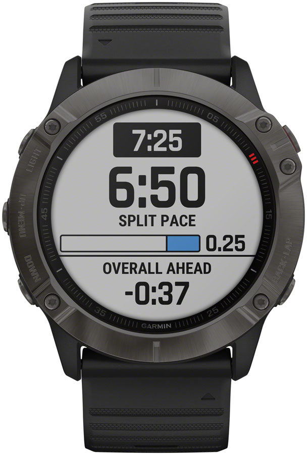 Garmin Fenix 6X Sapphire GPS Watch - Carbon Gray/Black