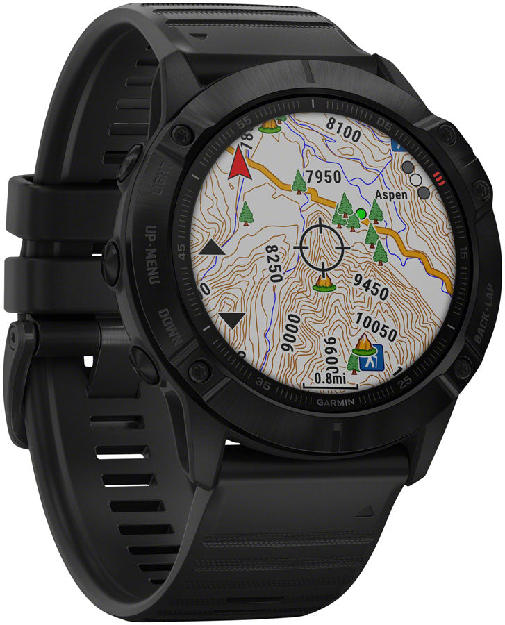 Garmin Fenix 6X Pro GPS Watch - Black/Black