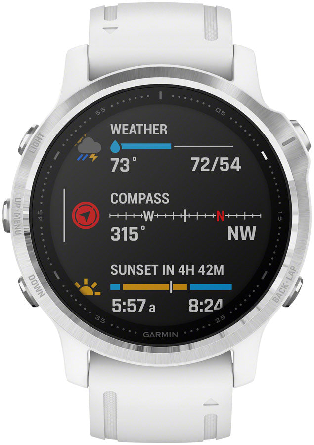 Garmin Fenix 6S GPS Watch - Silver/White