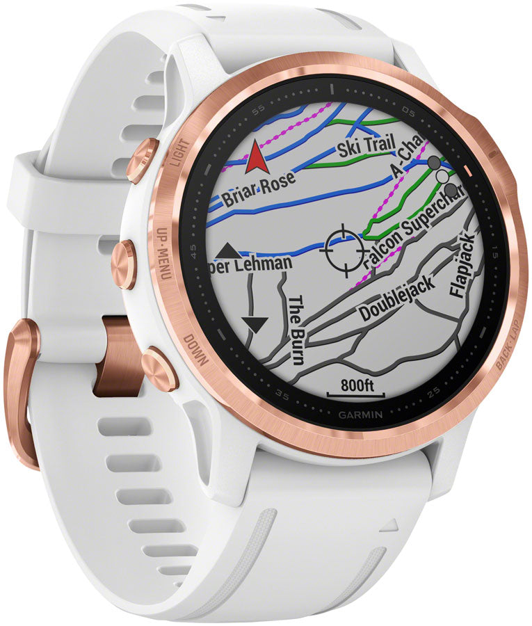 Garmin Fenix 6S Pro GPS Watch - Rose Gold/White